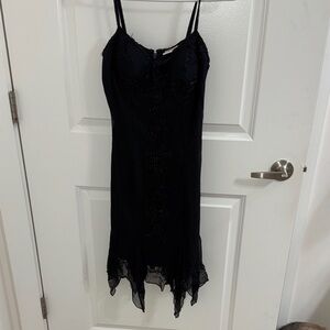Elegant Black Beaded  Dress
